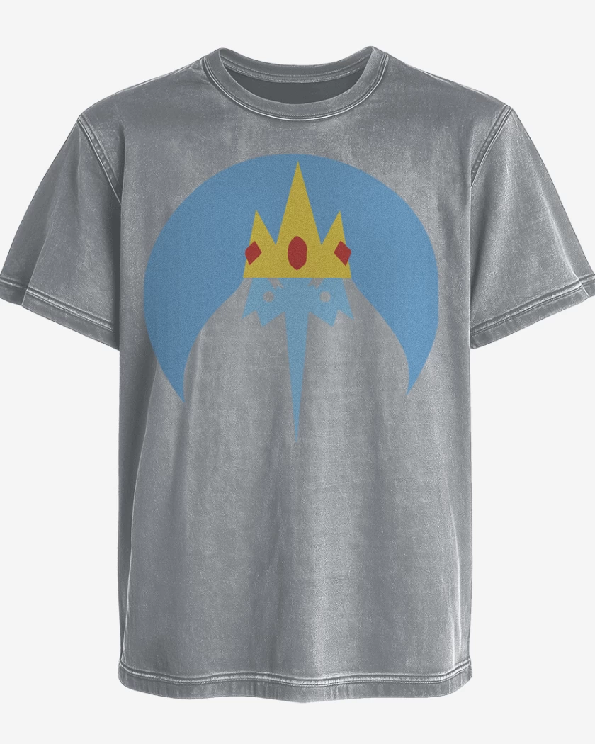 Polera desgastada Gris Melange de hora de aventura