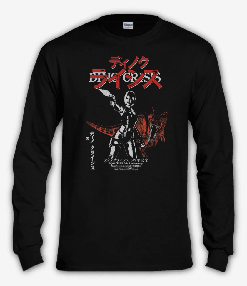 Polera manga larga Negro de Original Dino Crisis