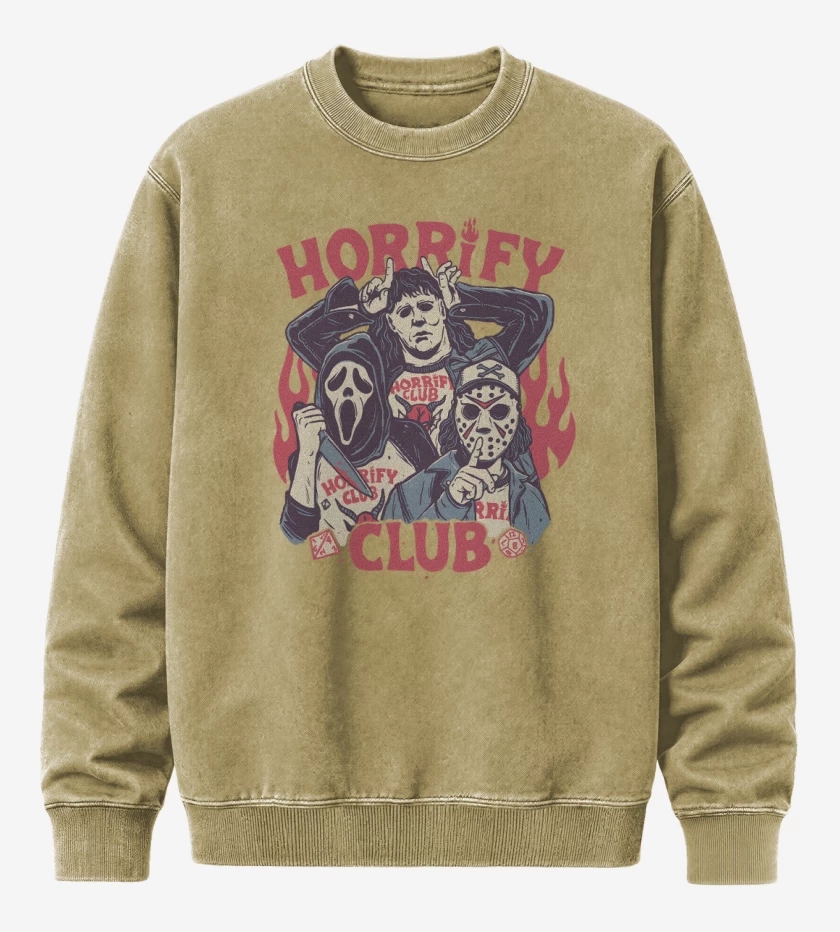 Poleron Polo Acid Wash Beige de Horrify Ckyb