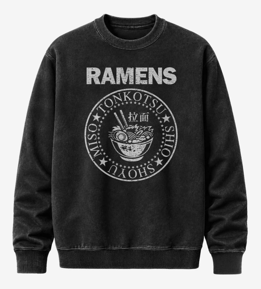 Poleron Polo Acid Wash Negro de Ramens