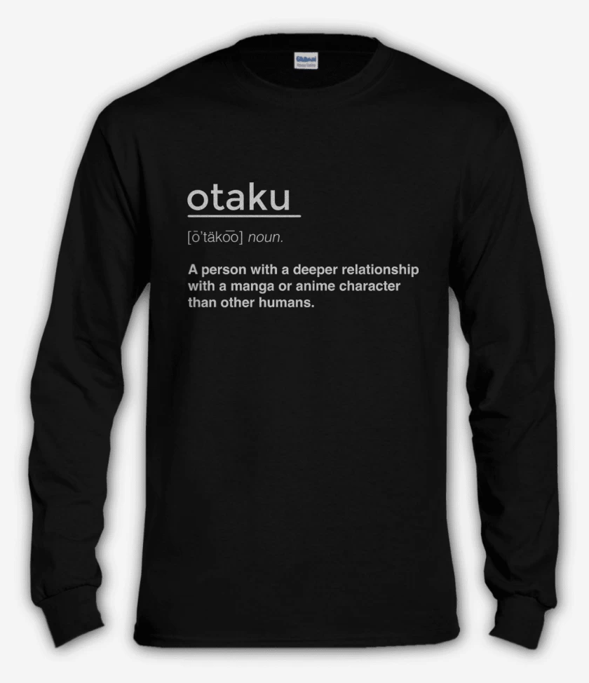 Polera manga larga Negro de Otaku