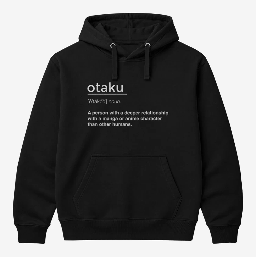 Polerón Canguro Negro de Otaku