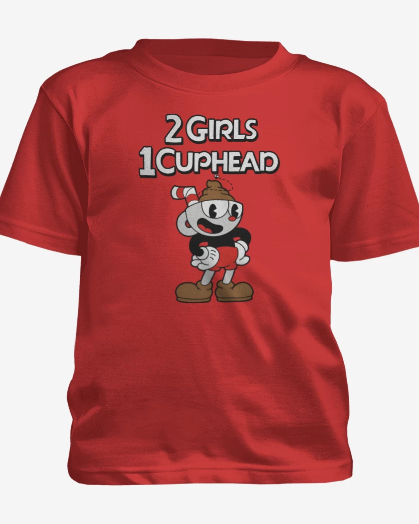 Polera de niño Rojo de 2 Girls 1 Cuphead