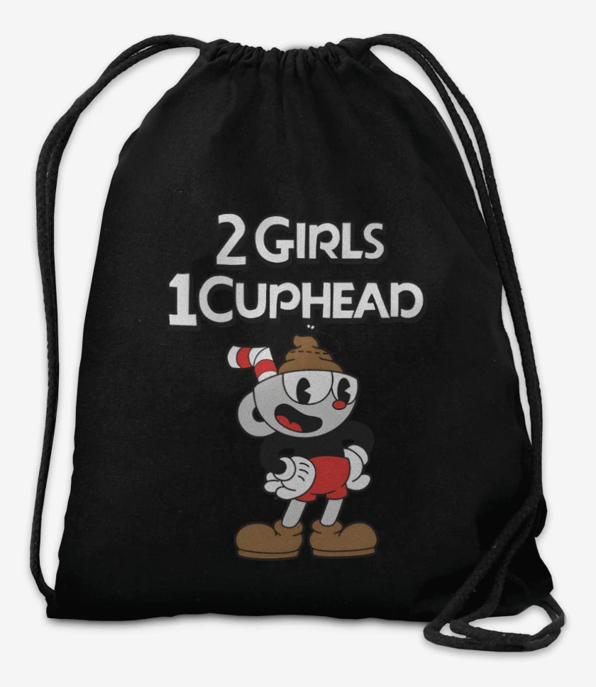 Mochila Negro de 2 Girls 1 Cuphead