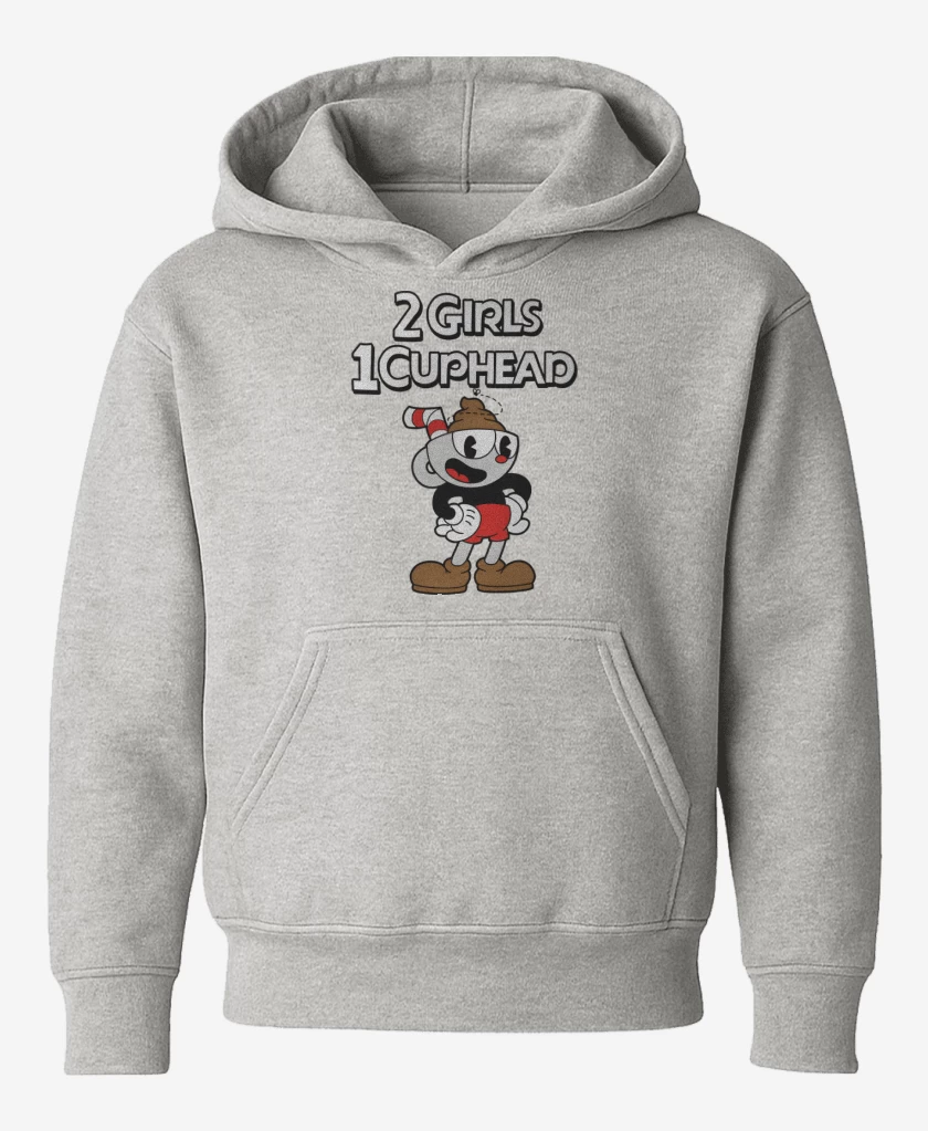 Poleron de niño Gris Melange de 2 Girls 1 Cuphead