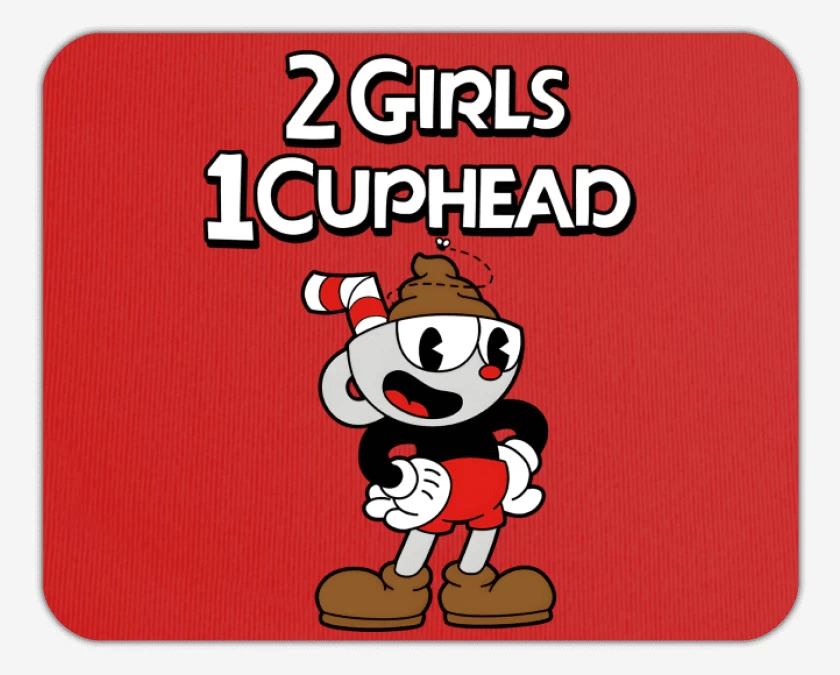 Mousepad 2 Girls 1 Cuphead