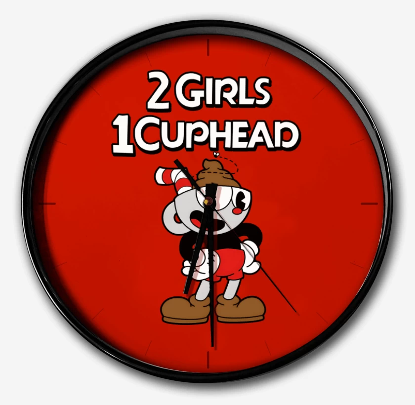 Reloj Rojo de 2 Girls 1 Cuphead