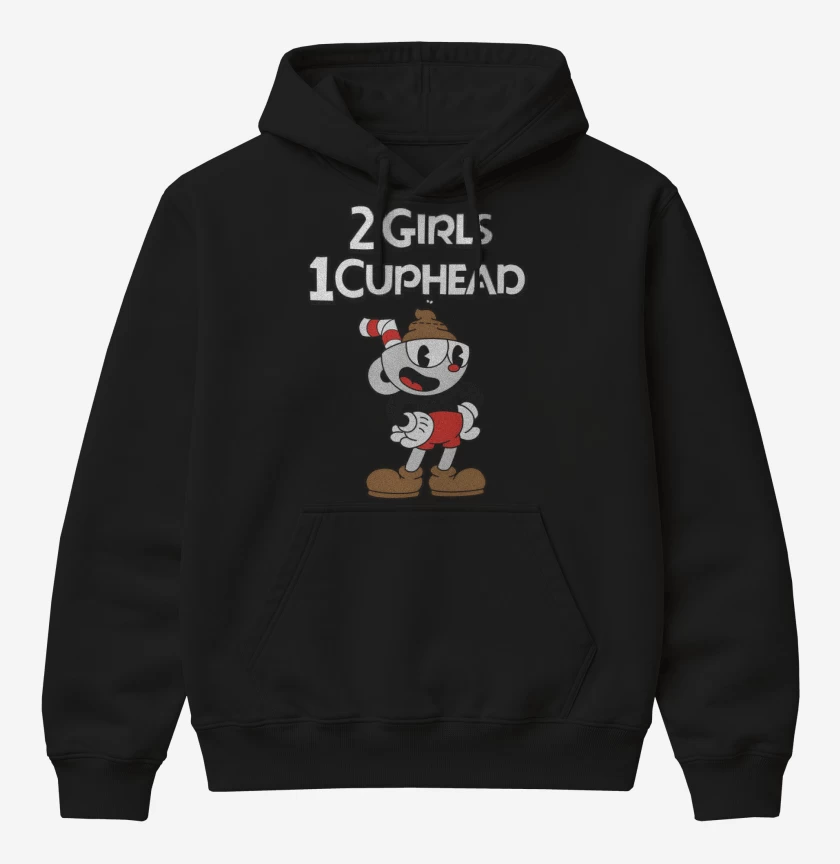 Poleron Canguro básico Negro de 2 Girls 1 Cuphead