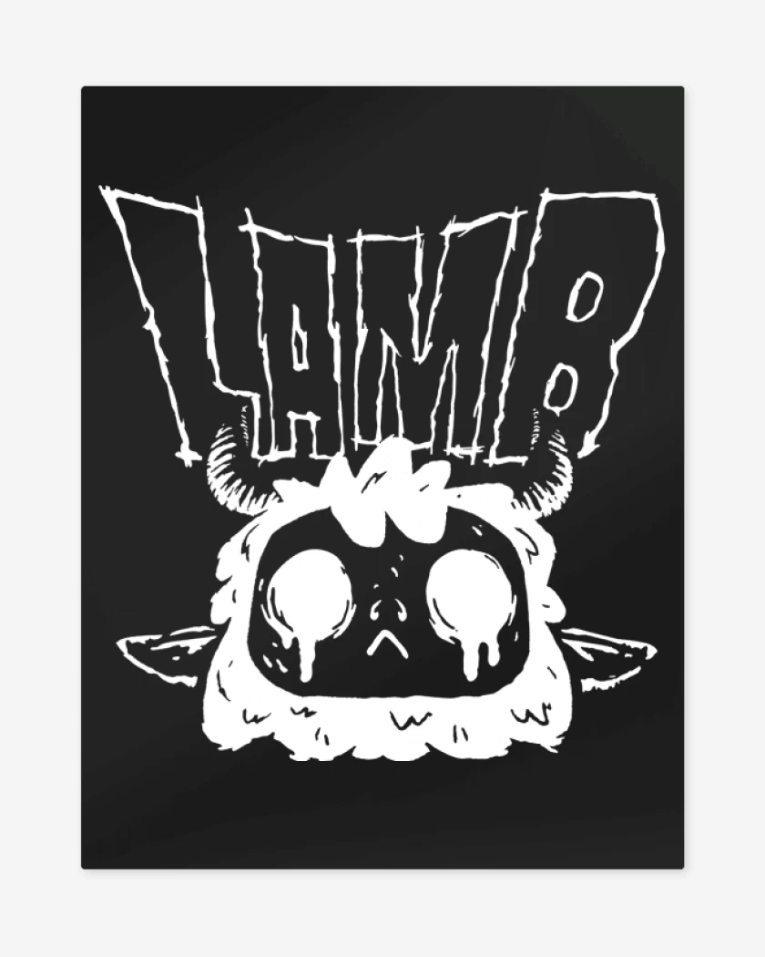 Print metalico Negro de Lamb