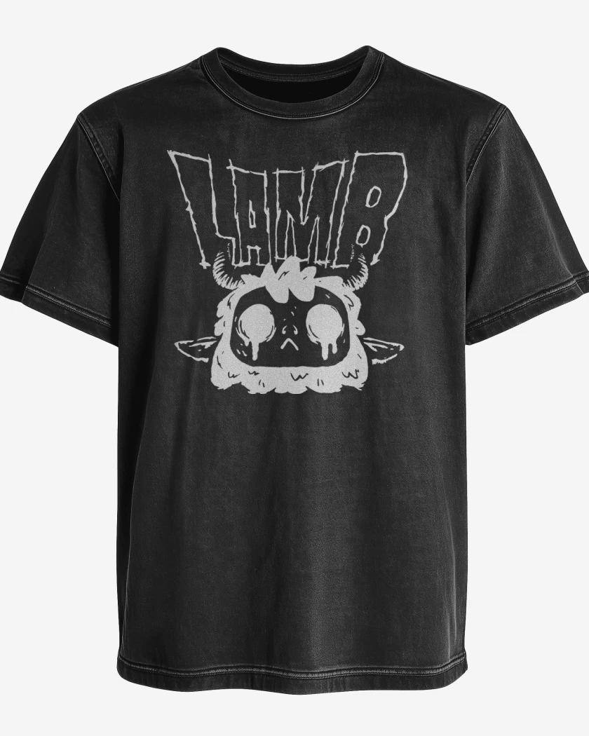 Polera desgastada Negro de Lamb