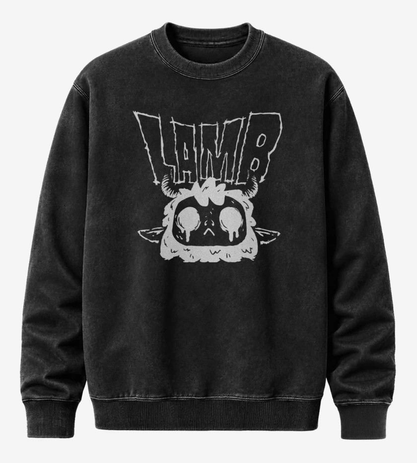 Poleron Polo Acid Wash Negro de Lamb