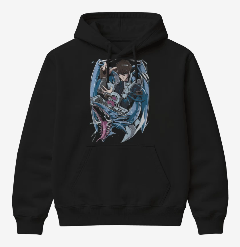 Poleron Canguro básico Negro de Seto Kaiba