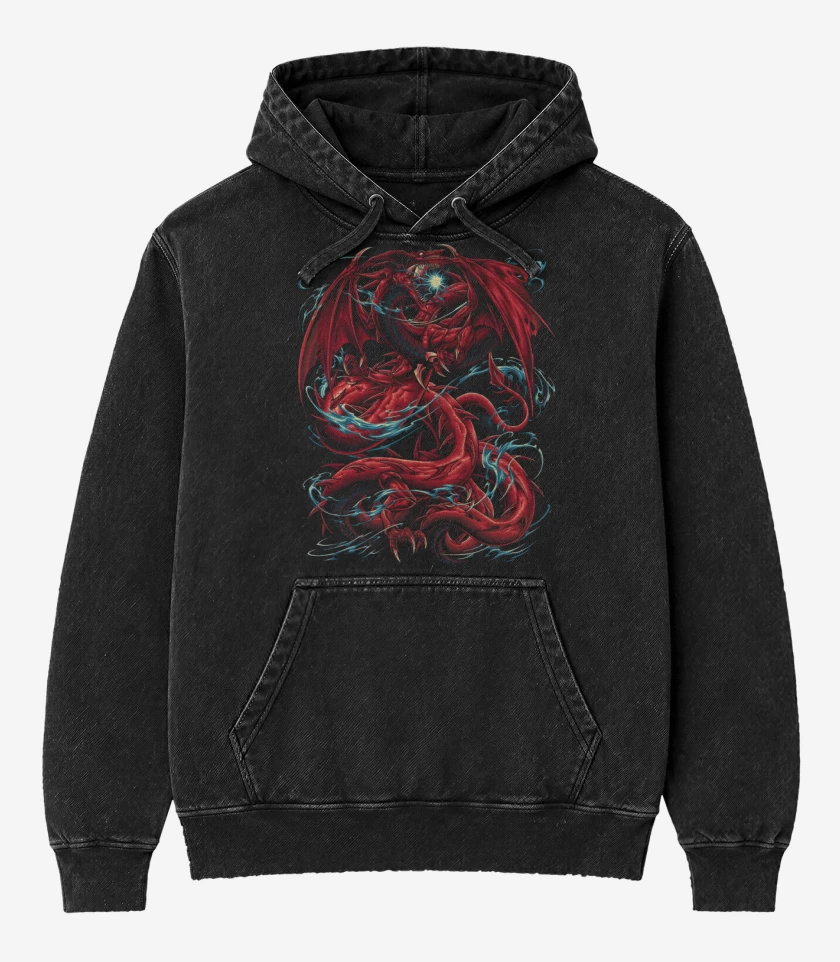 Poleron Canguro Acid Wash Negro de Silfer 