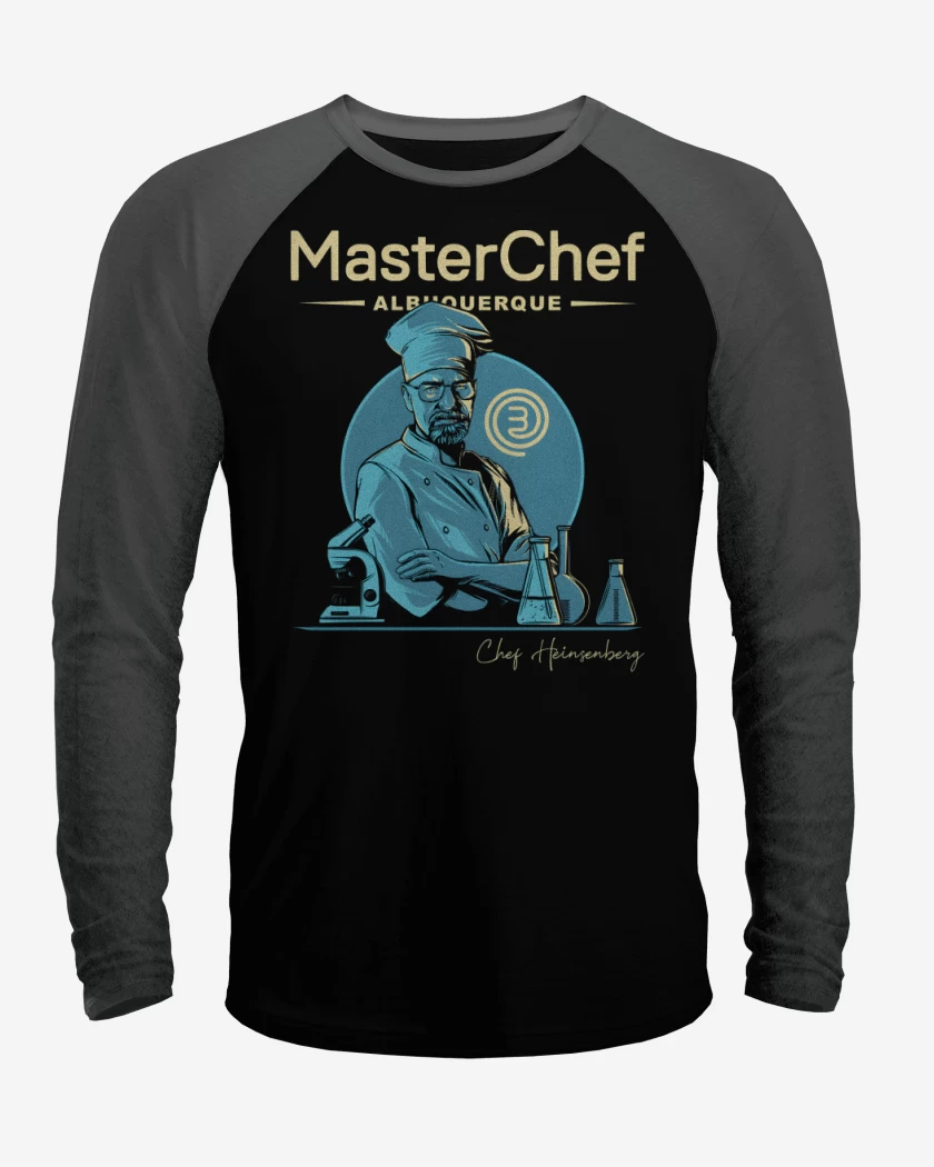 Polera Raglan Negro / Negro Heather de Master Chef Albuquerque
