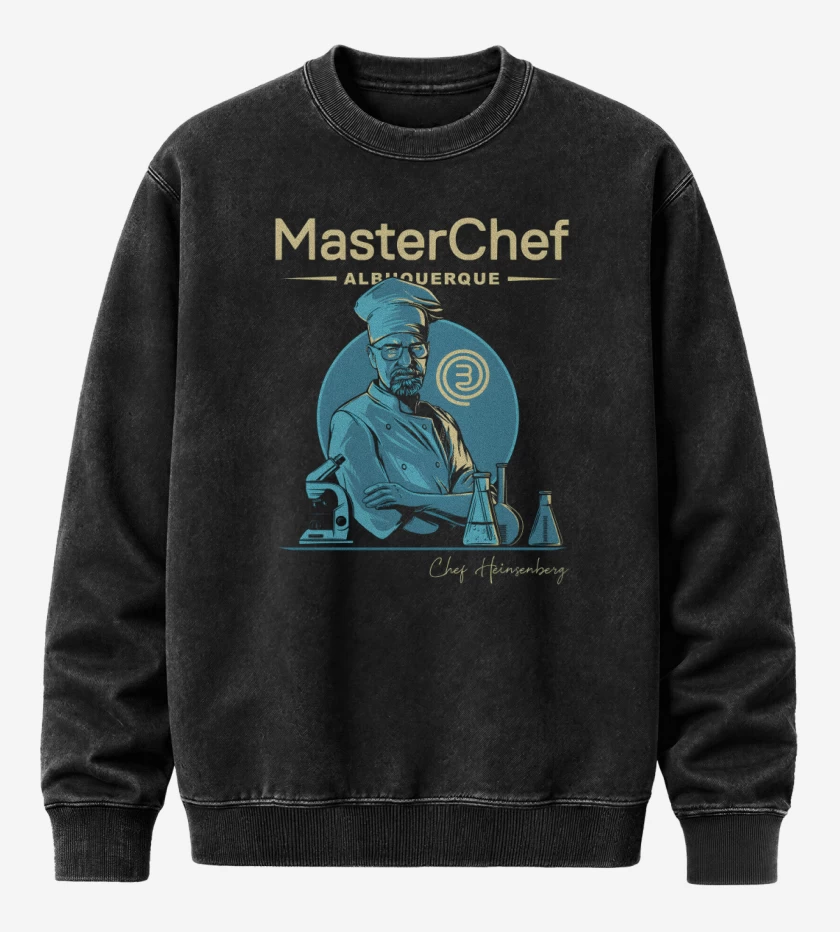 Poleron Polo Acid Wash Negro de Master Chef Albuquerque
