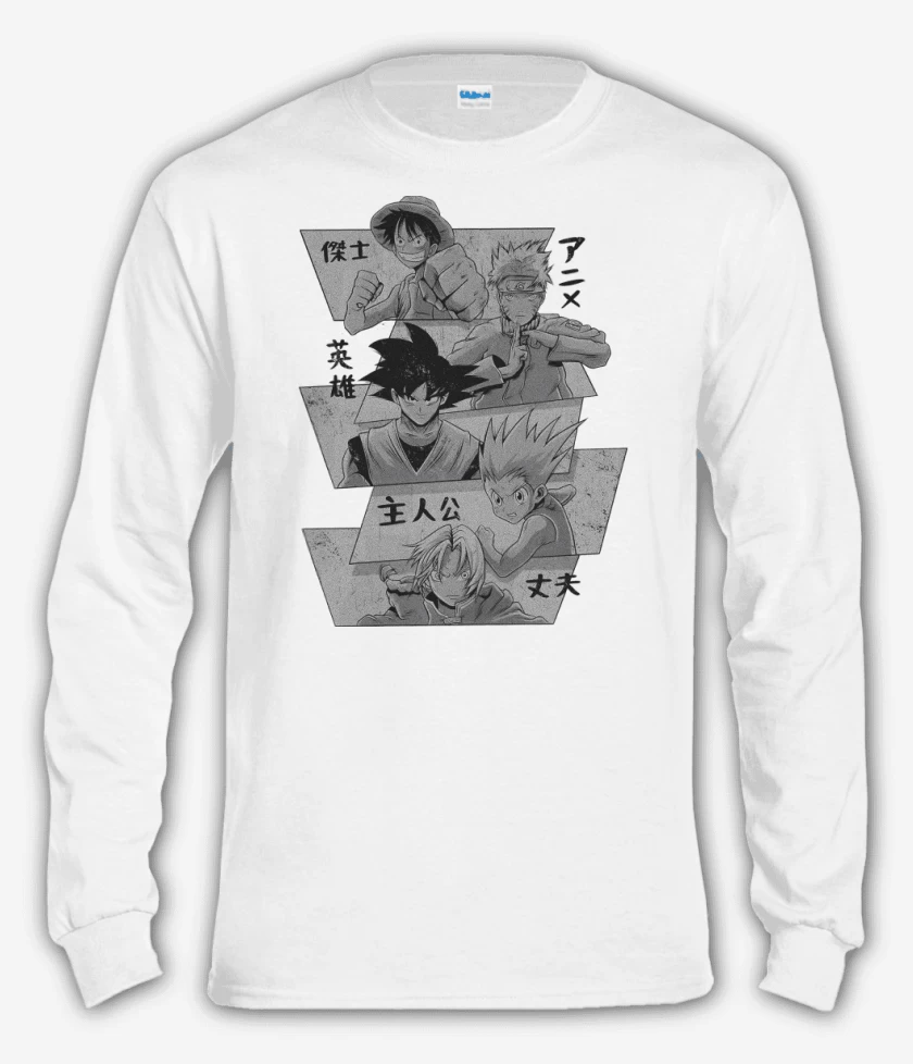 Polera manga larga Héroes de Japón