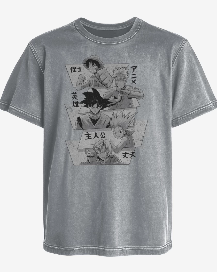 Polera desgastada Héroes de Japón