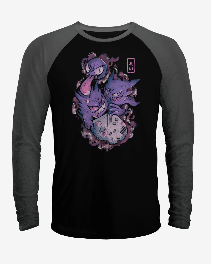Polera Raglan Negro / Negro Heather de Ghostboy