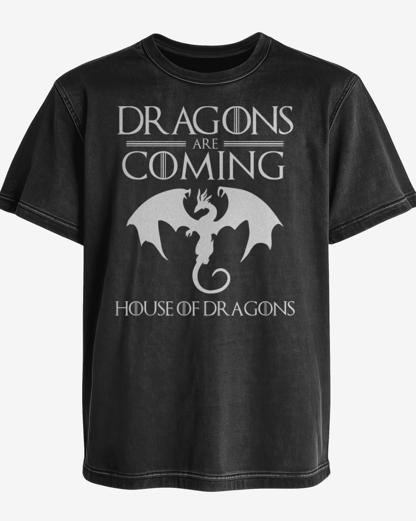 Polera desgastada Dragons are Coming
