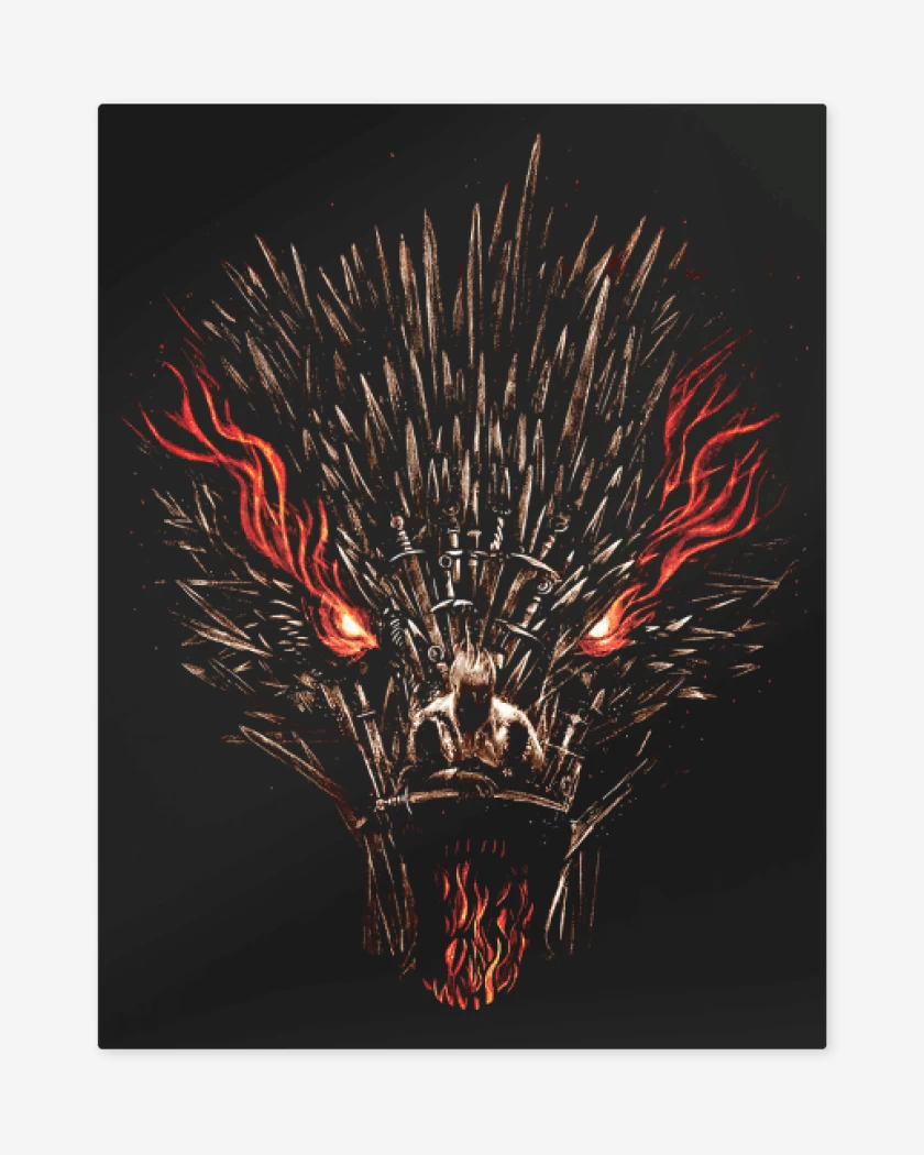 Print metalico Negro de Dragon Throne