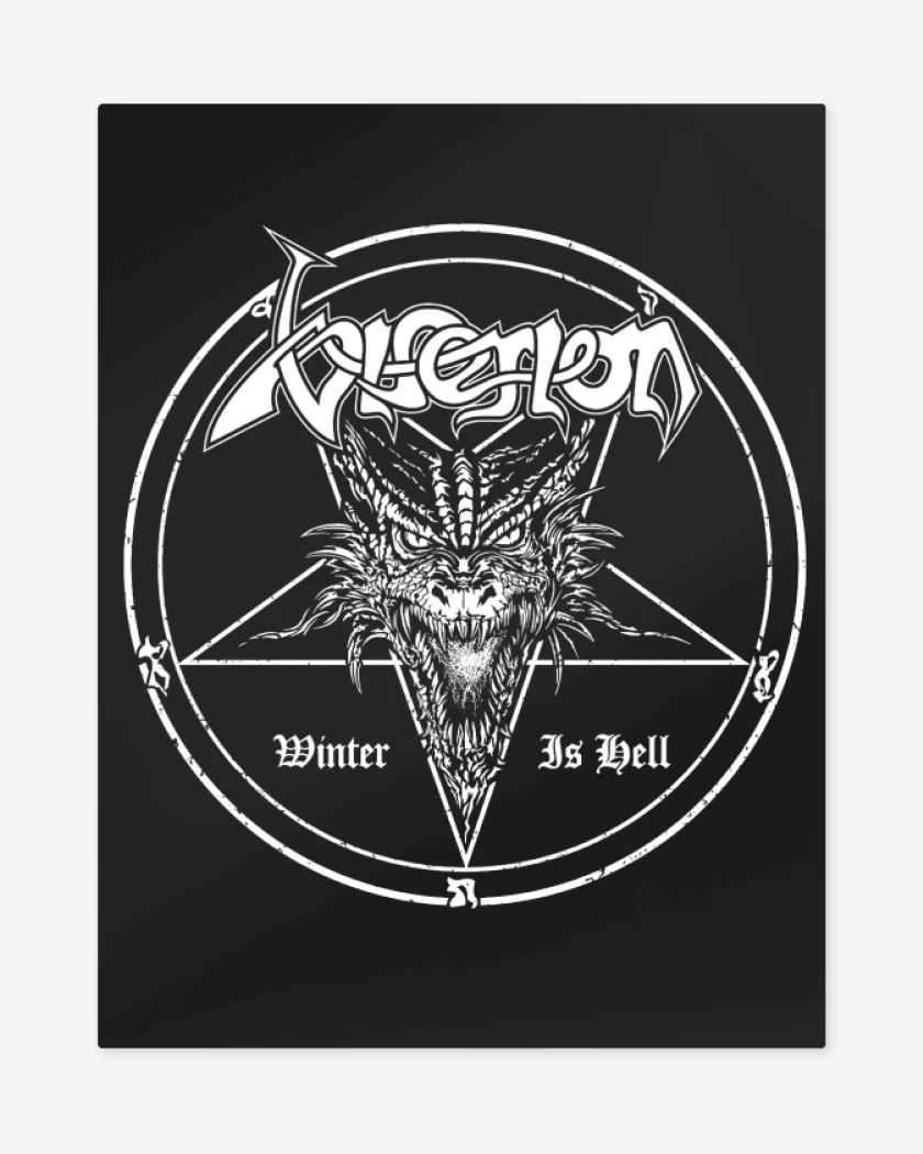 Print metalico Negro de Winter is Hell