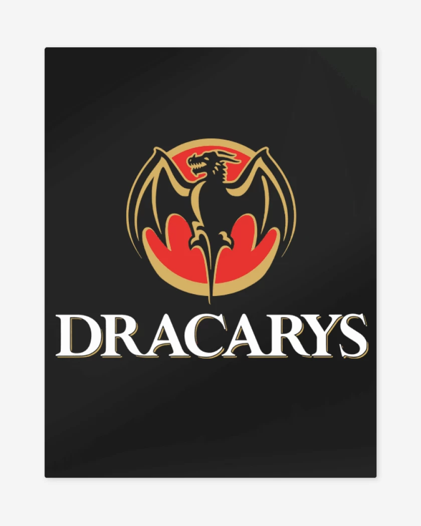 Print metalico Negro de Dracarys