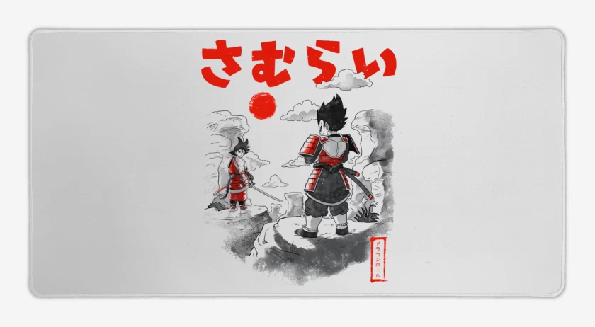 Mouse pad Gamer Blanco de Saiyan Samurai Battle