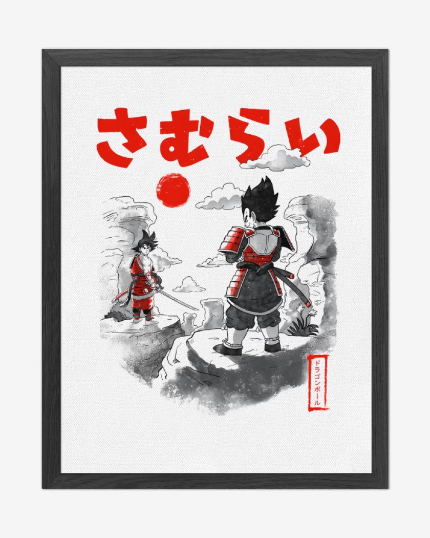 Cuadro decorativo Blanco de Saiyan Samurai Battle
