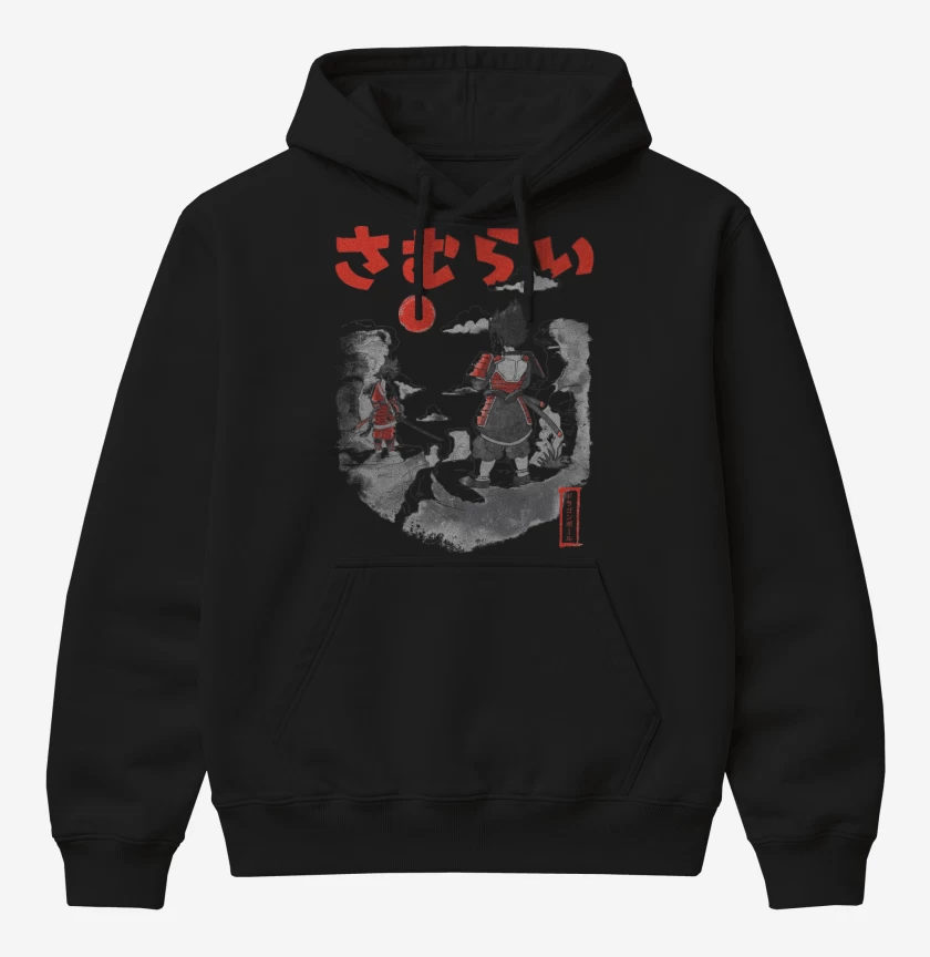 Poleron Canguro básico Negro de Saiyan Samurai Battle