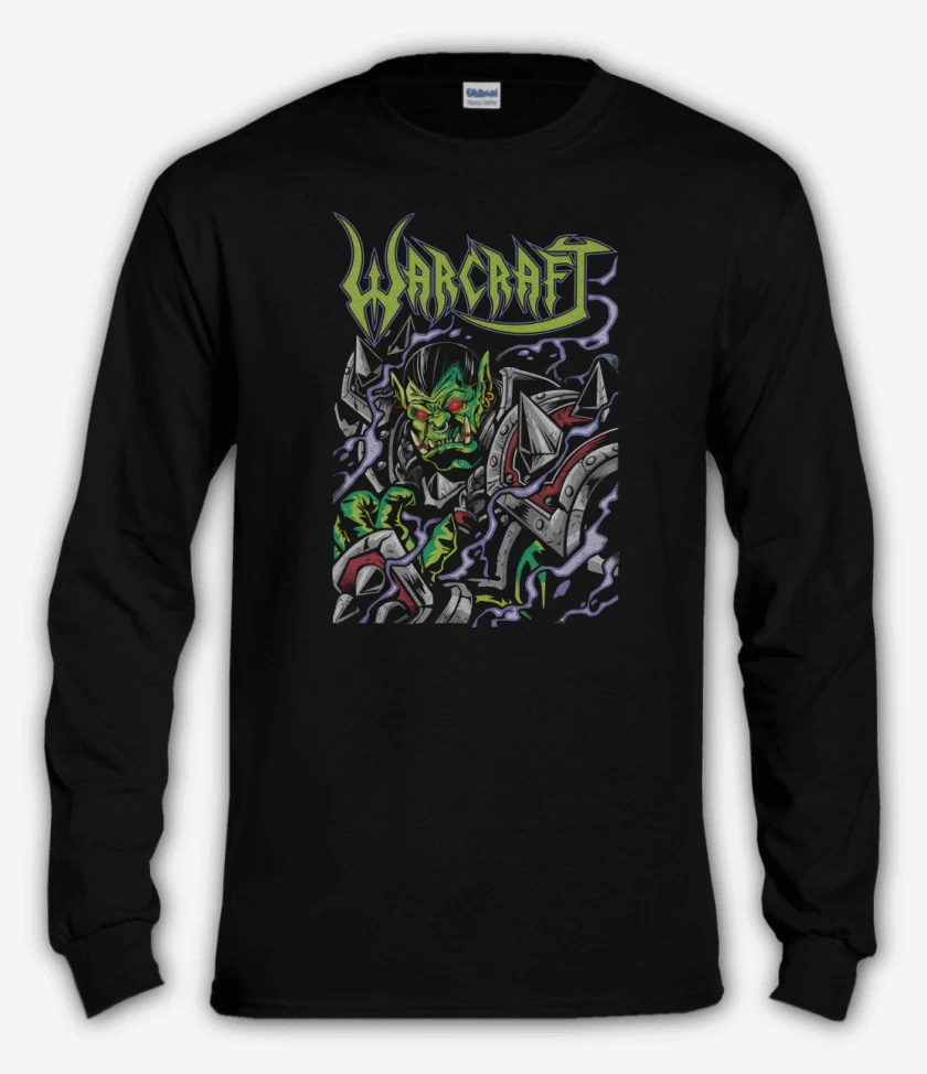 Polera manga larga Negro de World of Warcraft