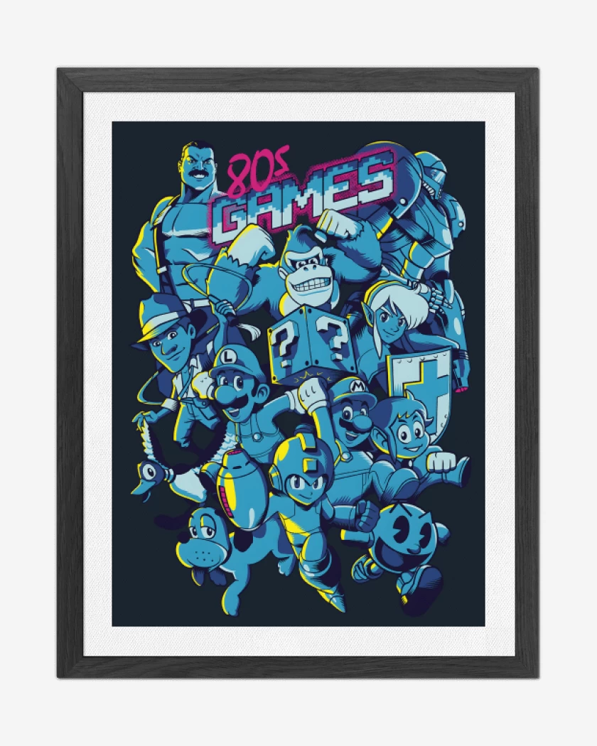 Cuadro decorativo 80s Games