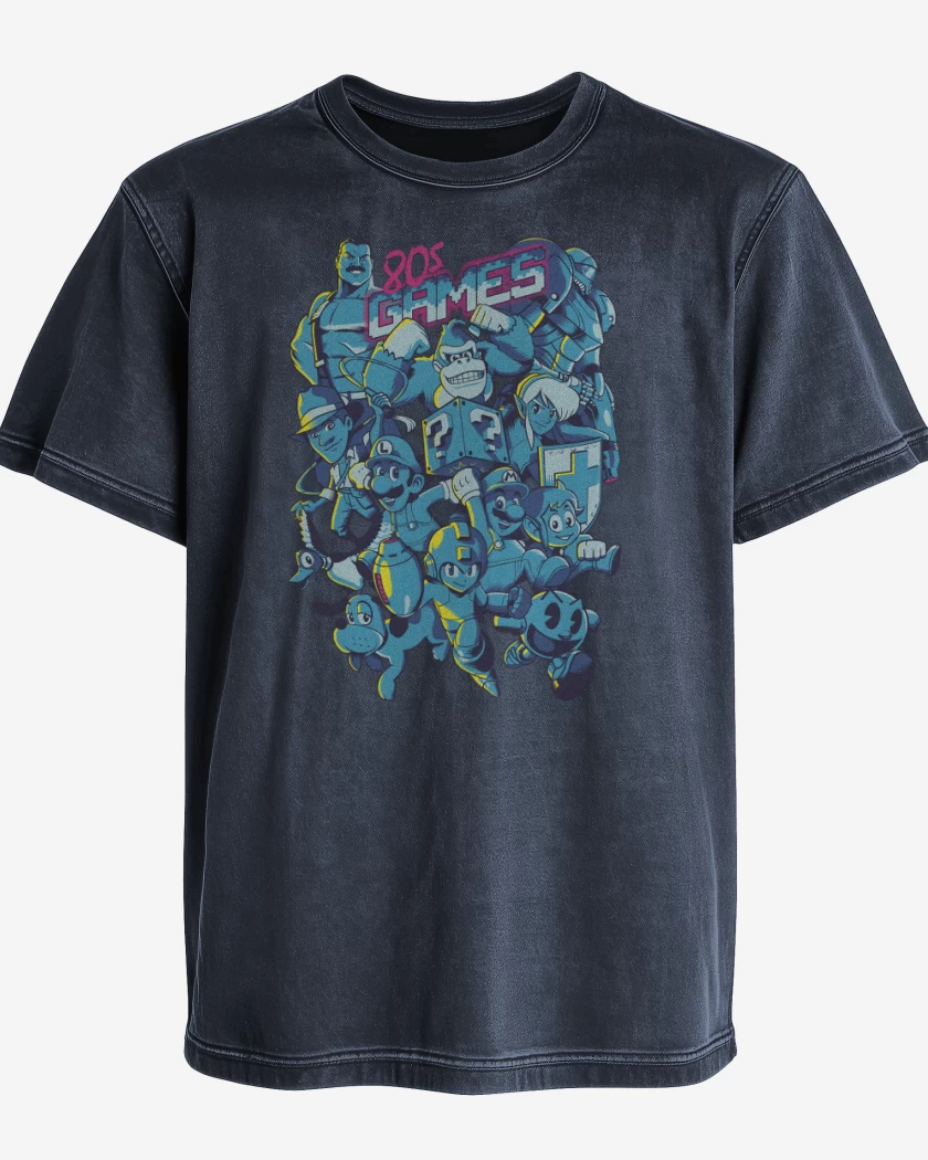 Polera desgastada 80s Games
