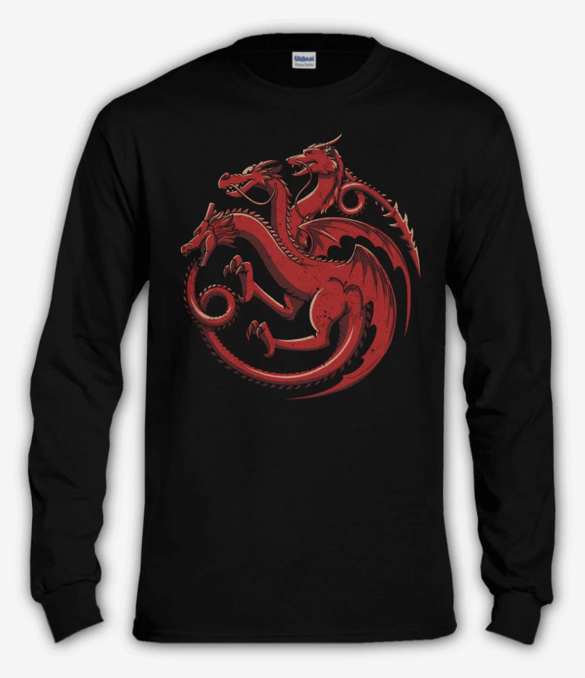 Polera manga larga Dragones Animados