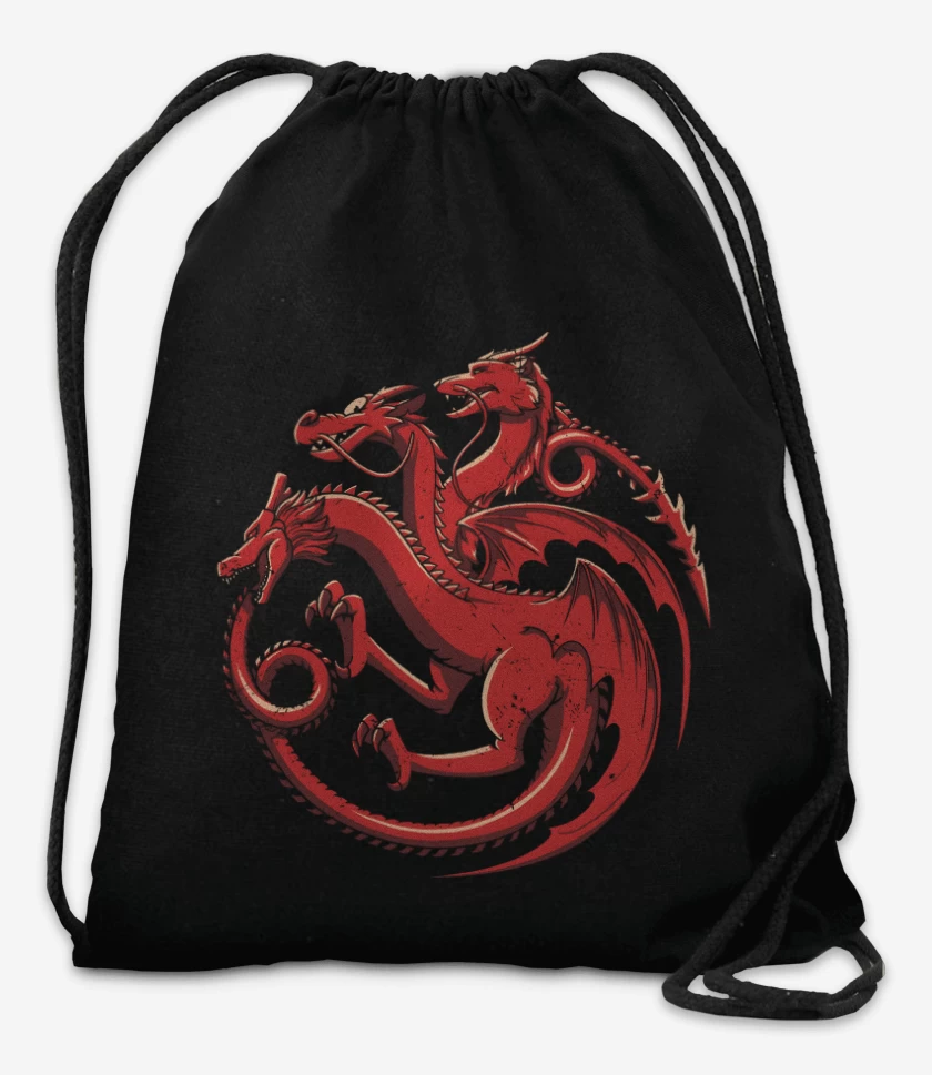 Mochila Negro de Dragones Animados