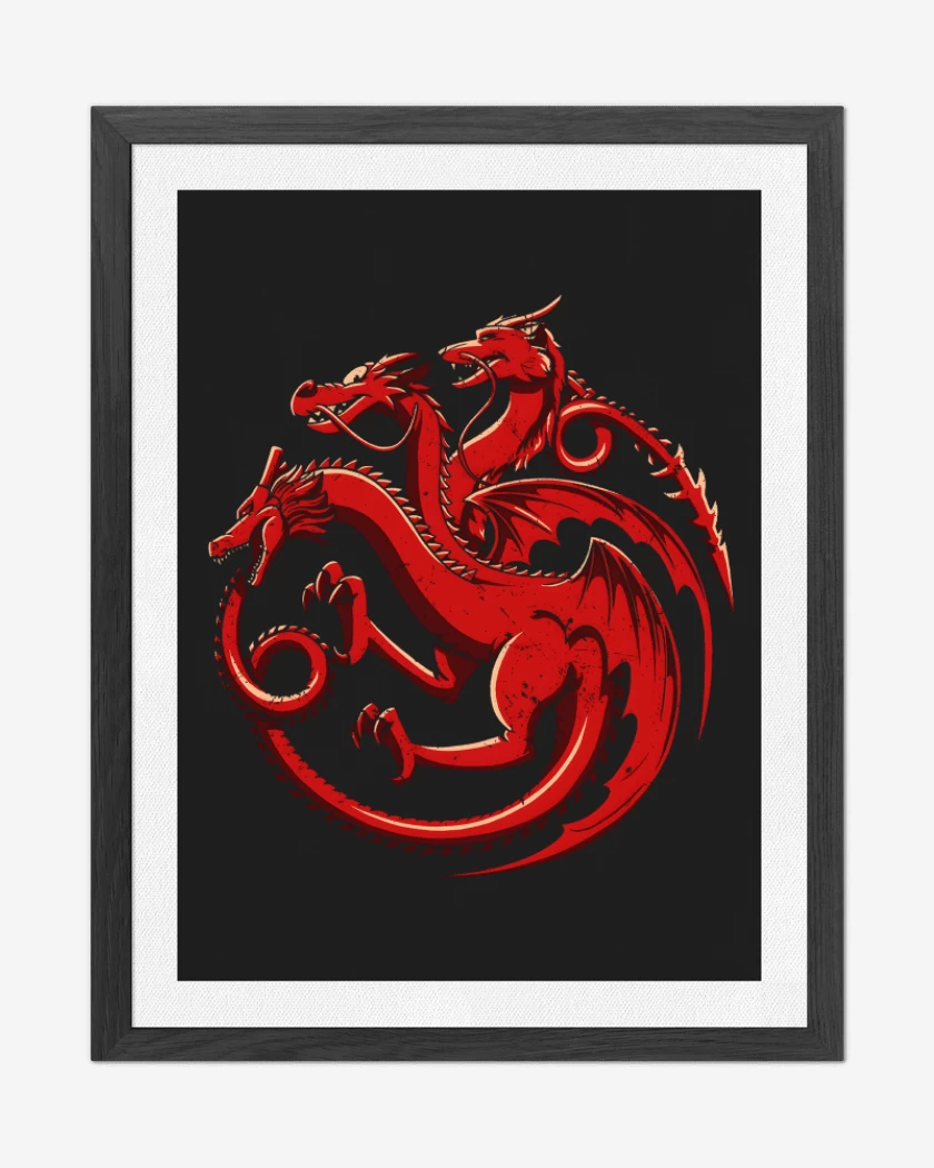 Cuadro decorativo Dragones Animados