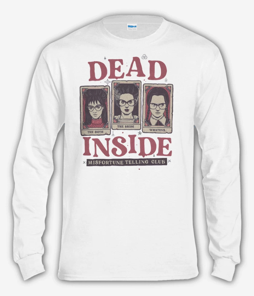 Polera manga larga Blanco de Dead Inside