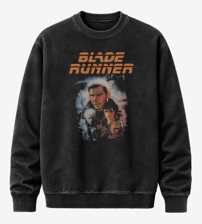 Poleron Polo Acid Wash Negro de Classic Blade Runner 