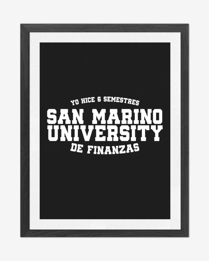 Cuadro decorativo Negro de San marino university