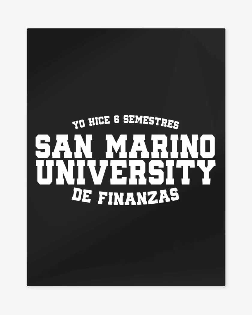 Print metalico San marino university
