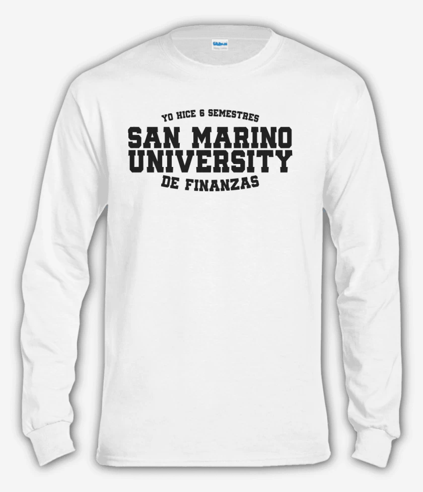 Polera manga larga Blanco de San marino