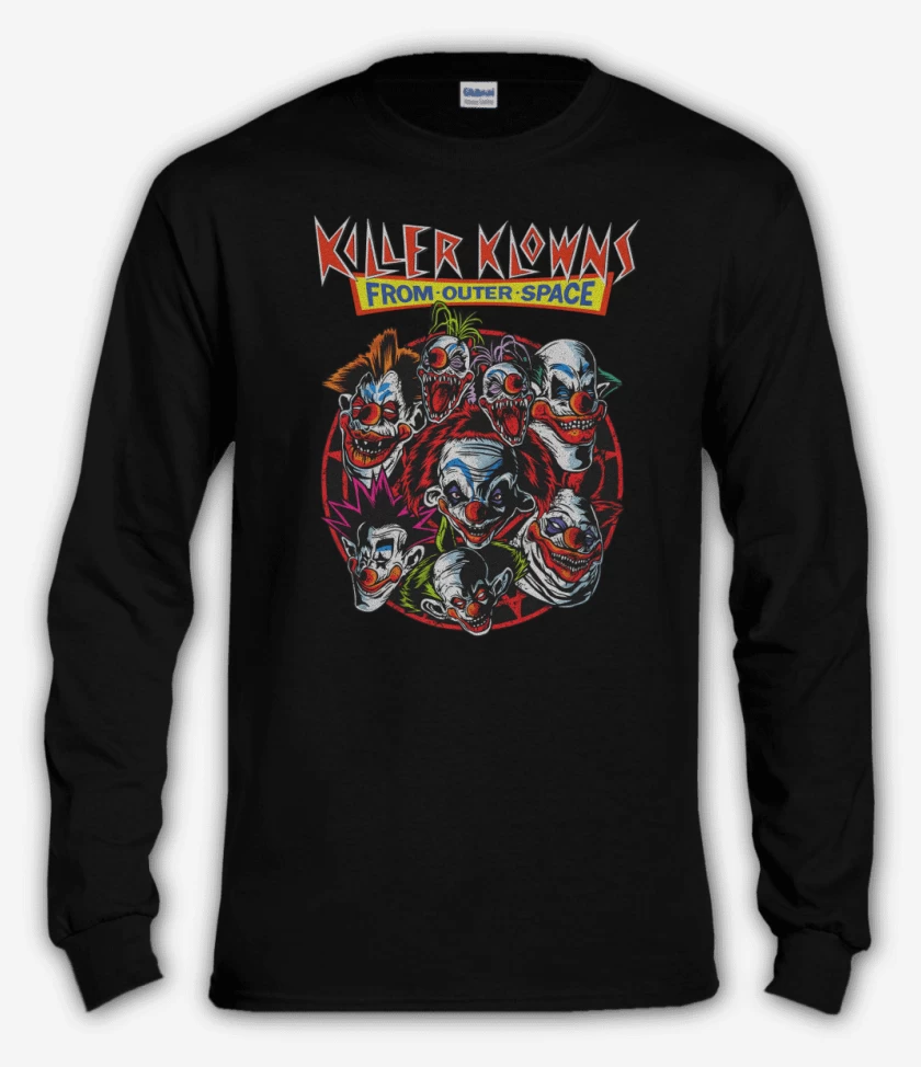 Polera manga larga Negro de Killer Klowns