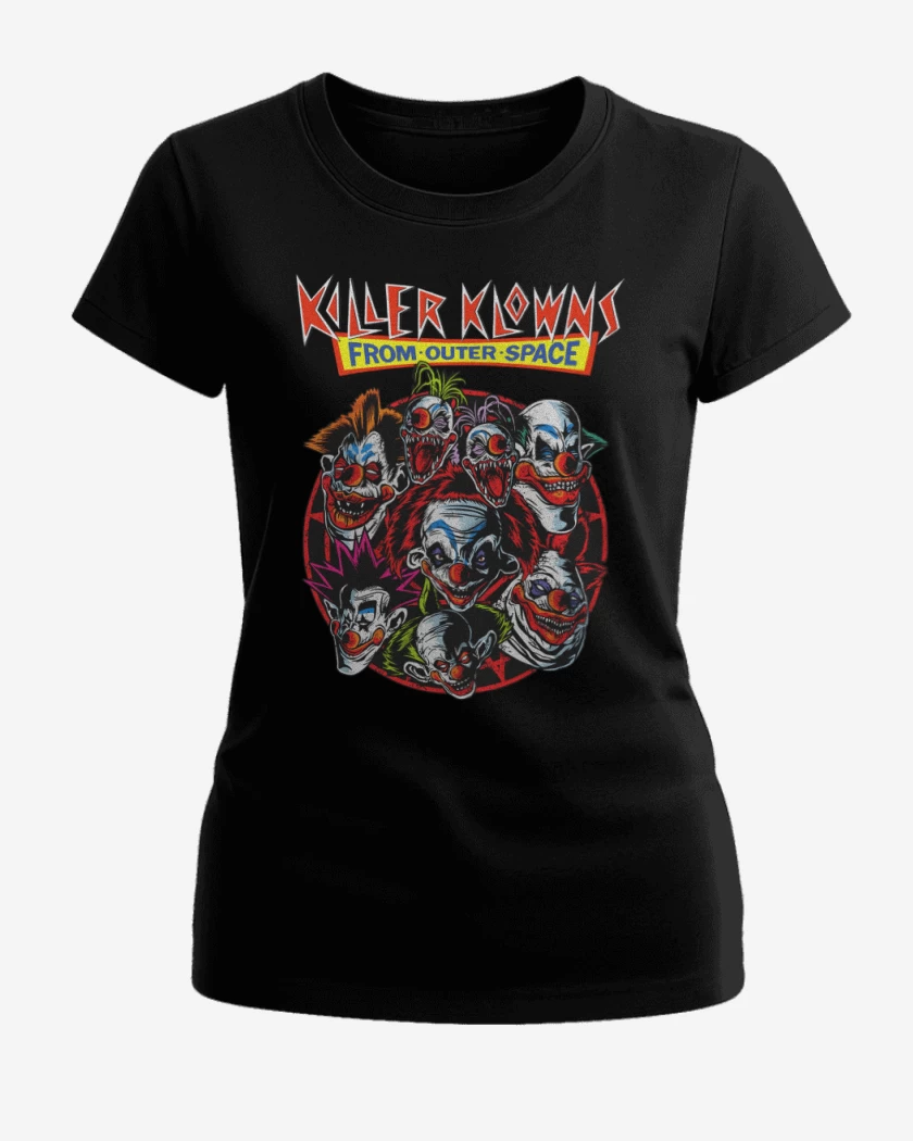Polera de Mujer Negro de Killer Klowns