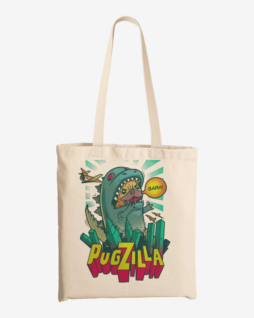Totebag Blanco de Pugzilla