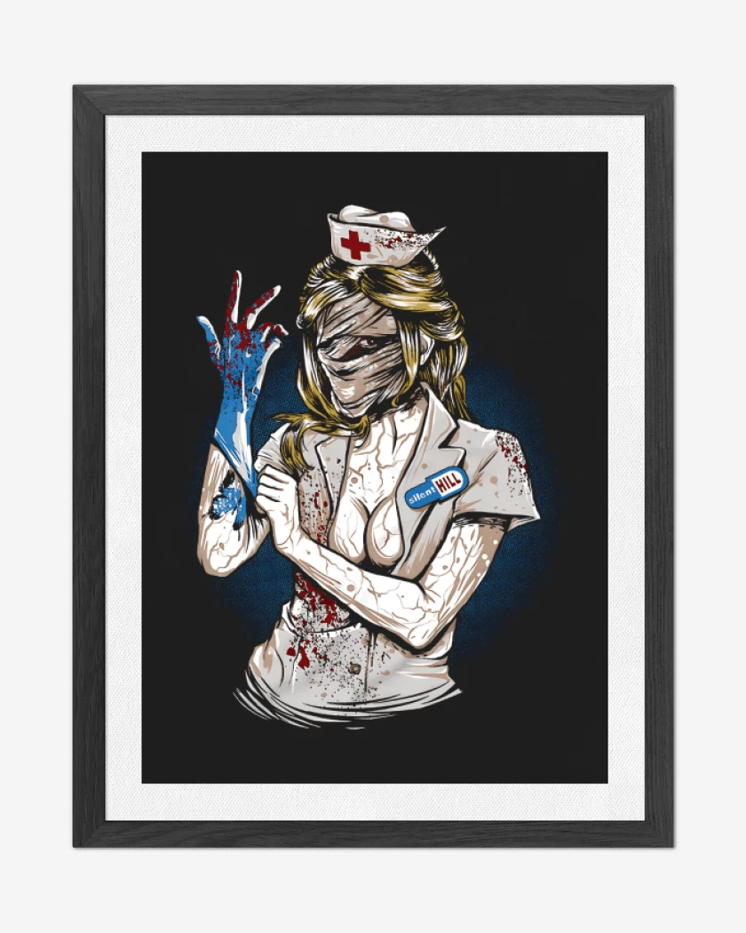 Cuadro decorativo Negro de Silent Hill Nurse
