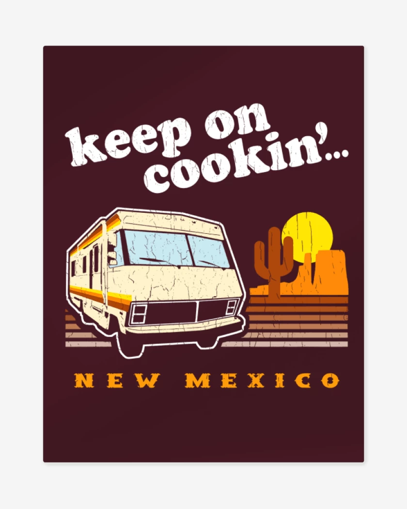 Print metalico Burdeo de Keep on coockin
