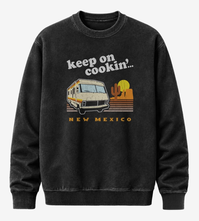 Poleron Polo Acid Wash Negro de Keep on coockin