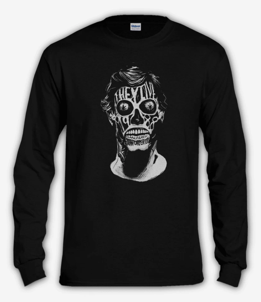 Polera manga larga Negro de They Live Carpenter