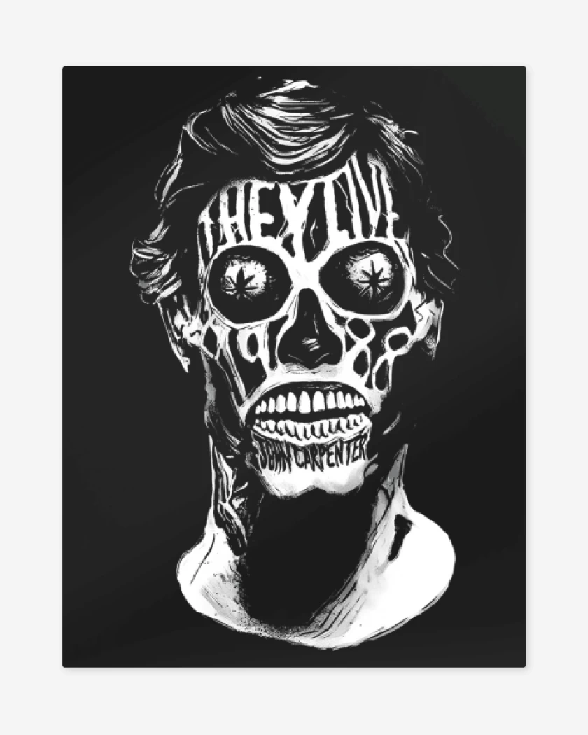 Print metalico Negro de They Live Carpenter