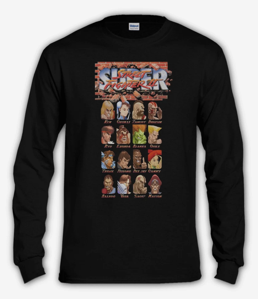 Polera manga larga Super Street Fighter II