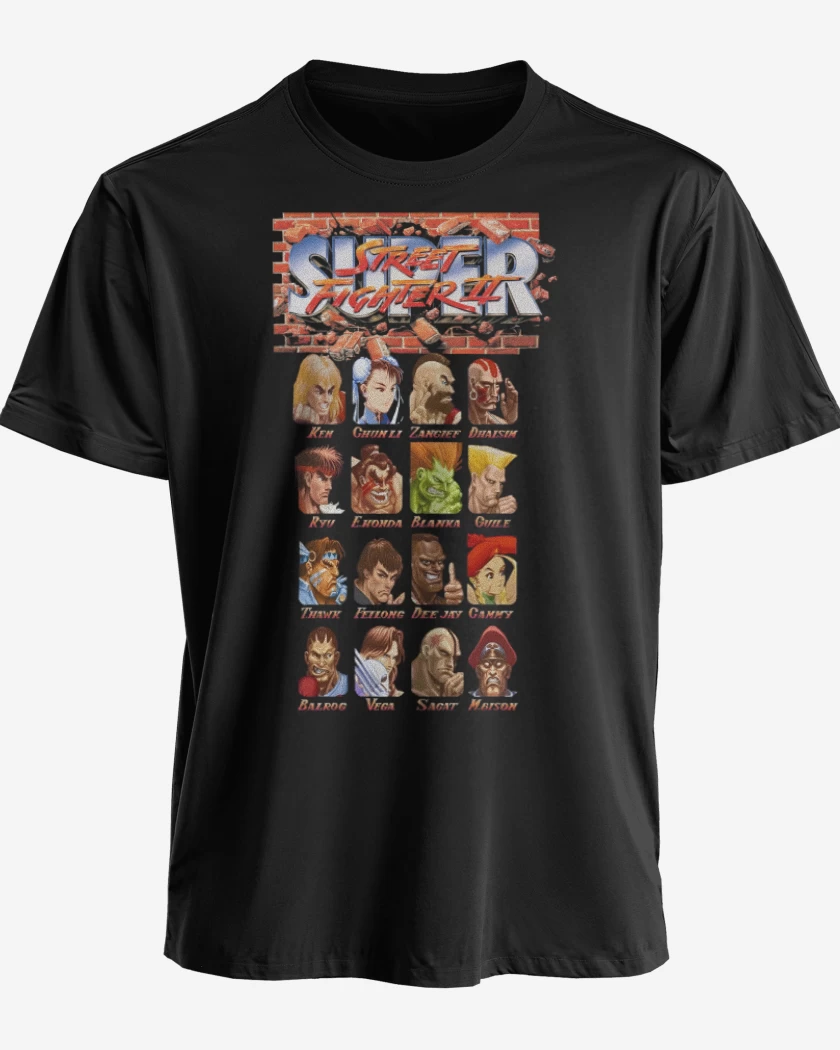 Polera premium Negro de Super Street Fighter II